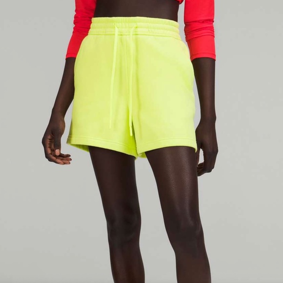 Lululemon Loungeful High-Rise Short 4", Electric Lemon - Picture 1 of 5